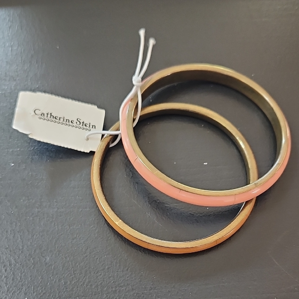 NWT Catherine Stein Gold, Coral, and Orange Bangles